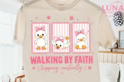 Walking By Faith Tripping Constantly PNG, Cute Duck Clipart Product Image 2
