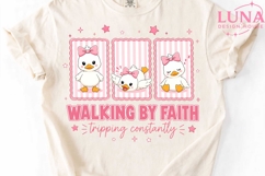 Walking By Faith Tripping Constantly PNG, Cute Duck Clipart Product Image 4
