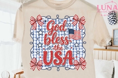God Bless the USA Png, Patriotic 4th of July Png, Coquette B Product Image 2