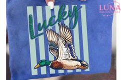 Lucky Duck Mallard St Patricks Day PNG, Flying Duck Sublimat Product Image 6