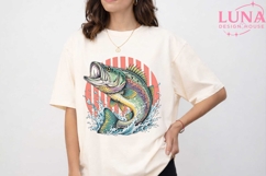 Largemouth Bass Fishing PNG, Fish Clipart, Fishing Sublimati Product Image 1