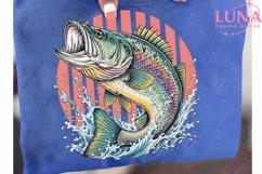 Largemouth Bass Fishing PNG, Fish Clipart, Fishing Sublimati Product Image 6