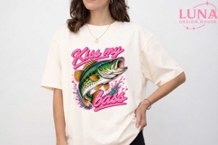 Kiss My Bass PNG, Funny Fishing Sublimation, Bass Fish PNG Product Image 6