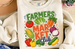 Farmers Market Club Vegetables PNG, Fresh Veggies Clipart PN Product Image 3