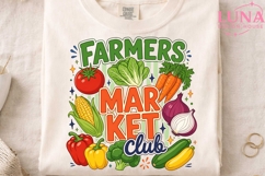 Farmers Market Club Vegetables PNG, Fresh Veggies Clipart PN Product Image 4