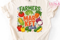 Farmers Market Club Vegetables PNG, Fresh Veggies Clipart PN Product Image 5