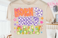 Born To Dilly Dally PNG, Retro Sublimation Design, Cute Bow Product Image 2