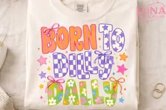 Born To Dilly Dally PNG, Retro Sublimation Design, Cute Bow Product Image 4