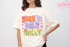 Born To Dilly Dally PNG, Retro Sublimation Design, Cute Bow Product Image 1