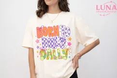 Born To Dilly Dally PNG, Retro Sublimation Design, Cute Bow Product Image 1