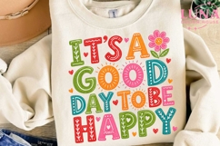It's A Good Day To Be Happy PNG, Positive Quote Png, Retro P Product Image 2