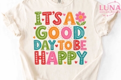 It's A Good Day To Be Happy PNG, Positive Quote Png, Retro P Product Image 4