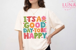 It's A Good Day To Be Happy PNG, Positive Quote Png, Retro P Product Image 5