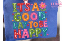 It's A Good Day To Be Happy PNG, Positive Quote Png, Retro P Product Image 6