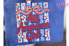 All American Girl PNG, Patriotic Bow PNG, 4th of July PNG Product Image 6