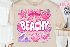 Beachy Summer Vibes PNG, Coquette Beach PNG, Pink Summer PNG Product Image 1