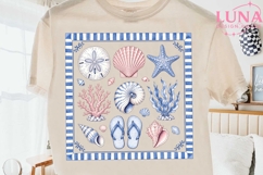 Coastal Seashell Beach Collage PNG, Nautical Summer Sublimat Product Image 2