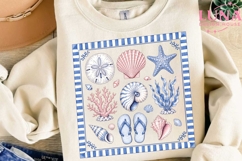 Coastal Seashell Beach Collage PNG, Nautical Summer Sublimat Product Image 3
