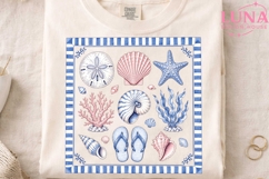 Coastal Seashell Beach Collage PNG, Nautical Summer Sublimat Product Image 4