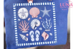 Coastal Seashell Beach Collage PNG, Nautical Summer Sublimat Product Image 6