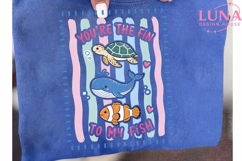 Ocean Animals Valentine PNG, Sea Creature Love Clipart, Cute Product Image 6