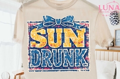 Sun Drunk Vintage Summer PNG, Retro Beach Sublimation Design Product Image 2
