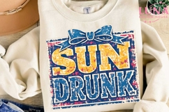 Sun Drunk Vintage Summer PNG, Retro Beach Sublimation Design Product Image 3