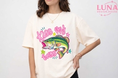Kiss My Bass PNG, Funny Fishing Sublimation, Bass Fish PNG Product Image 1
