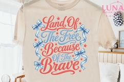 Land Of The Free Because Of The Brave PNG, Patriotic Clipart Product Image 2