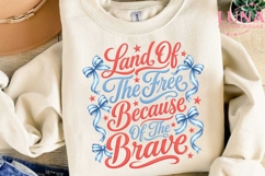 Land Of The Free Because Of The Brave PNG, Patriotic Clipart Product Image 3