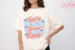 Land Of The Free Because Of The Brave PNG, Patriotic Clipart Product Image 1