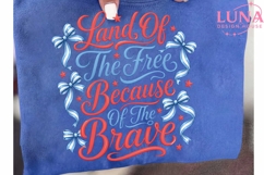 Land Of The Free Because Of The Brave PNG, Patriotic Clipart Product Image 6