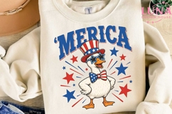 'Merica Patriotic Duck PNG, 4th of July Duck Clipart, Funny Product Image 3