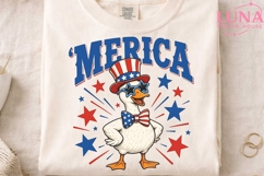 'Merica Patriotic Duck PNG, 4th of July Duck Clipart, Funny Product Image 4