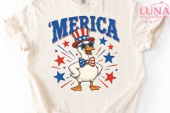'Merica Patriotic Duck PNG, 4th of July Duck Clipart, Funny Product Image 5