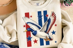 Patriotic Duck Flying PNG, 4th of July Duck Clipart, USA Duc Product Image 3