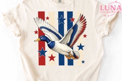 Patriotic Duck Flying PNG, 4th of July Duck Clipart, USA Duc Product Image 5