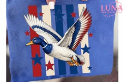 Patriotic Duck Flying PNG, 4th of July Duck Clipart, USA Duc Product Image 6