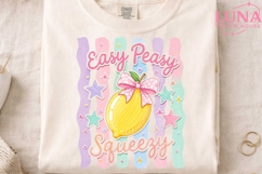 Easy Peasy Lemon Squeezy PNG, Cute Lemon Clipart, Summer PNG Product Image 3