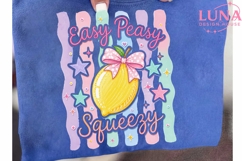 Easy Peasy Lemon Squeezy PNG, Cute Lemon Clipart, Summer PNG Product Image 6