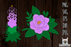 3d layered papercut Flower svg, multilayered flower svg Product Image 1