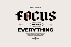 Focus Beats Everything Typography Quotes T-shirt Design Product Image 1