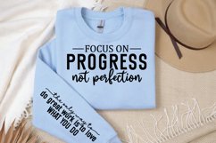 Focus on progress not perfection Sleeve SVG Design Product Image 3