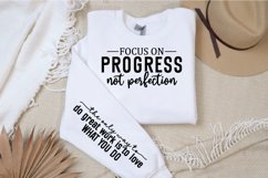 Focus on progress not perfection Sleeve SVG Design Product Image 2