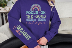 Focus on the good watch your mood improve Sleeve SVG Design Product Image 3