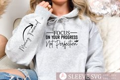 Focus on Your Progress Not Perfection Sleeve SVG Product Image 1