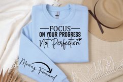 Focus on Your Progress Not Perfection Sleeve SVG Product Image 2
