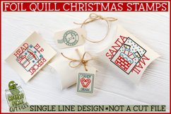 Foil Quill 17 Christmas Stamps Single Line Sketch SVG Product Image 2