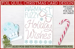 Foil Quill Holiday Card - Warm and Fuzzy Single Line SVG Product Image 1