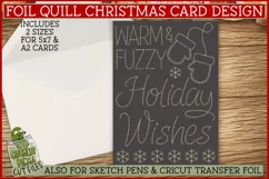 Foil Quill Holiday Card - Warm and Fuzzy Single Line SVG Product Image 3
